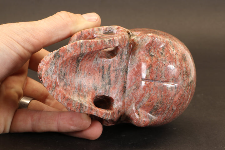 Red Jasper Skull Carving TD3988
