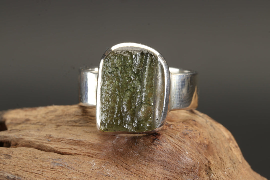 Moldavite Ring Size 9