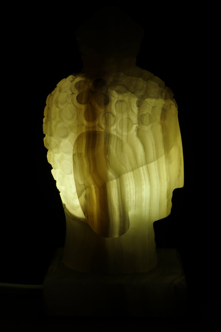 Onyx Buddha Head Lamp TD786