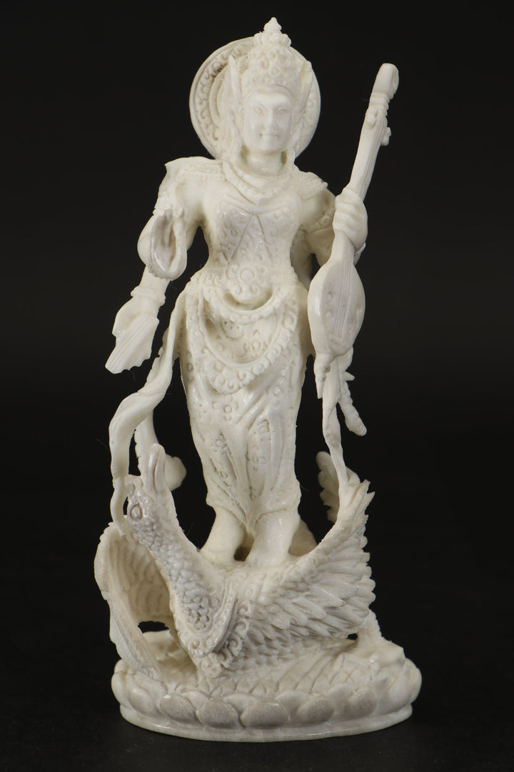 Saraswati Water Buffalo Bone Carving TD802