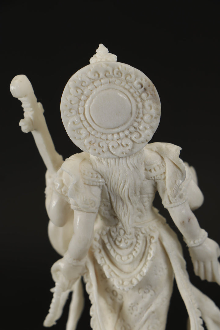 Saraswati Water Buffalo Bone Carving TD802