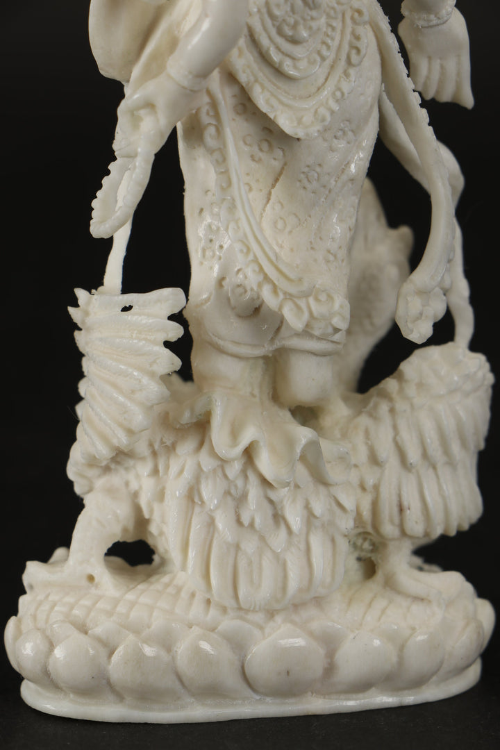 Saraswati Water Buffalo Bone Carving TD802