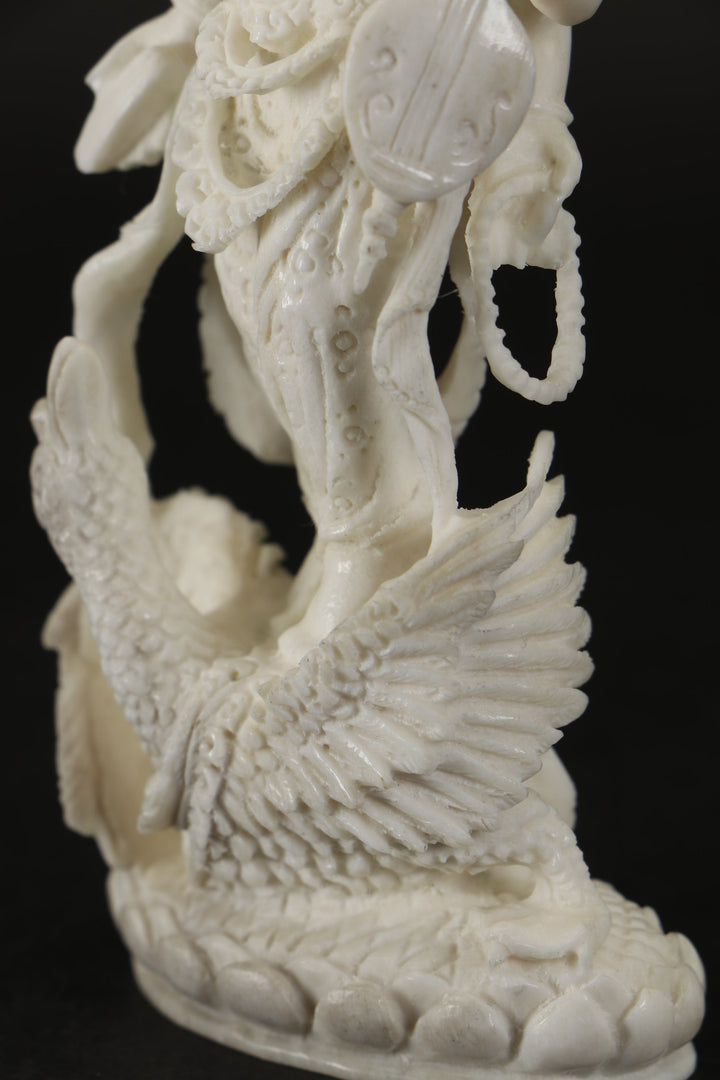 Saraswati Water Buffalo Bone Carving TD802