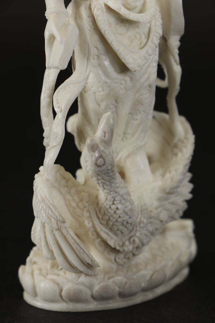 Saraswati Water Buffalo Bone Carving TD802