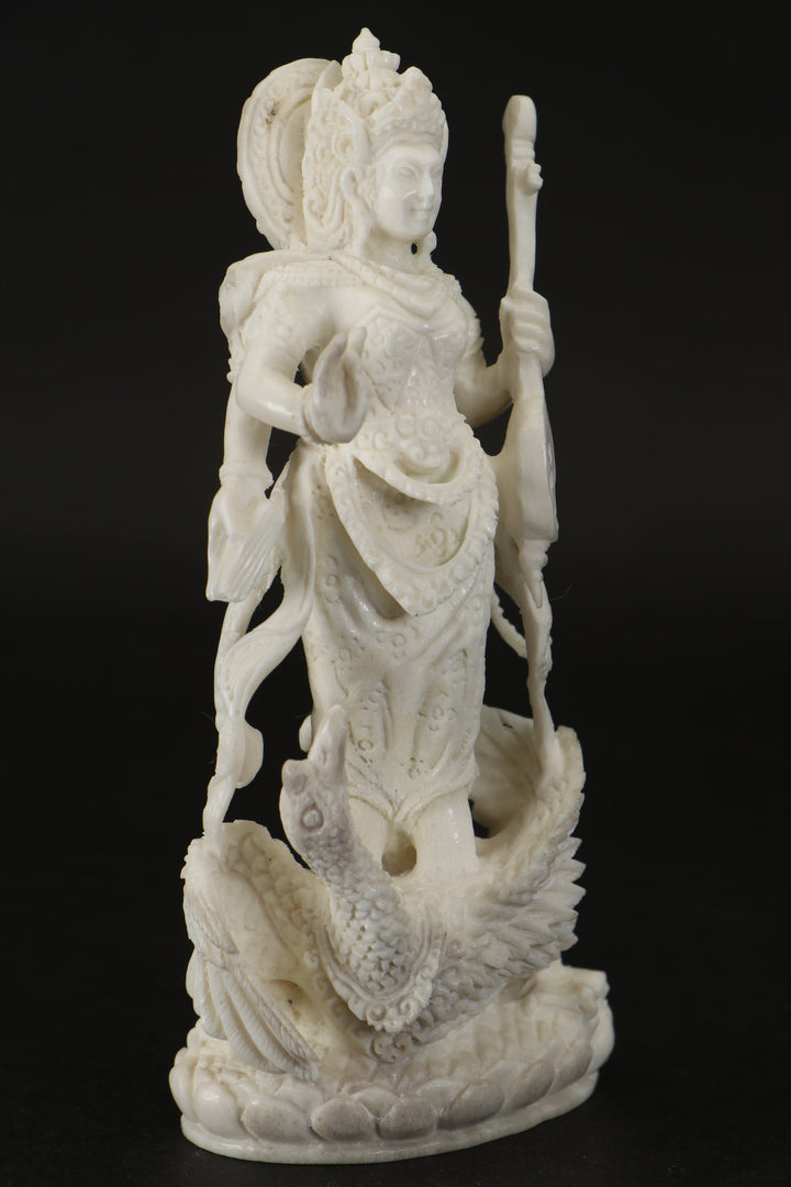 Saraswati Water Buffalo Bone Carving TD802