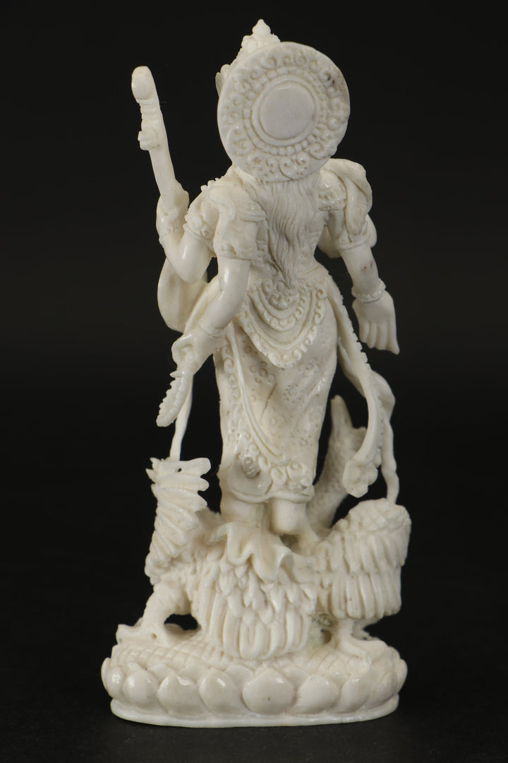 Saraswati Water Buffalo Bone Carving TD802