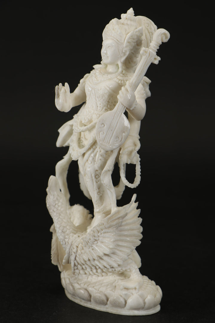 Saraswati Water Buffalo Bone Carving TD802