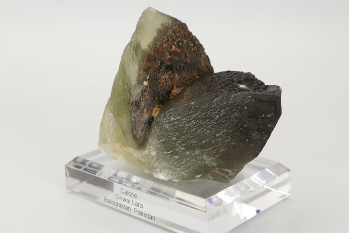 Green Calcite Specimen on Acrylic Base TF1412
