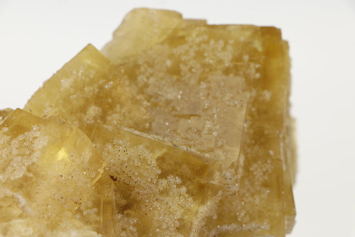German Yellow Fluorite Specimen on Acrylic Base TF1687