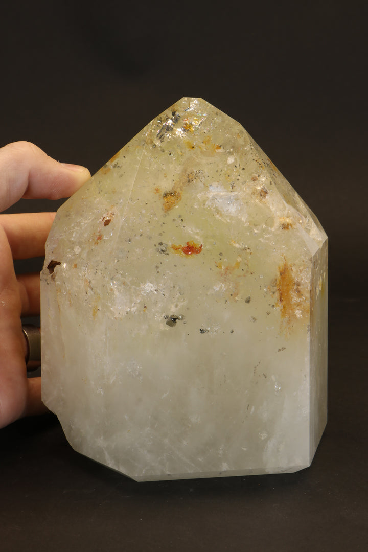 6" Pyrite in Quartz Tower TU2015