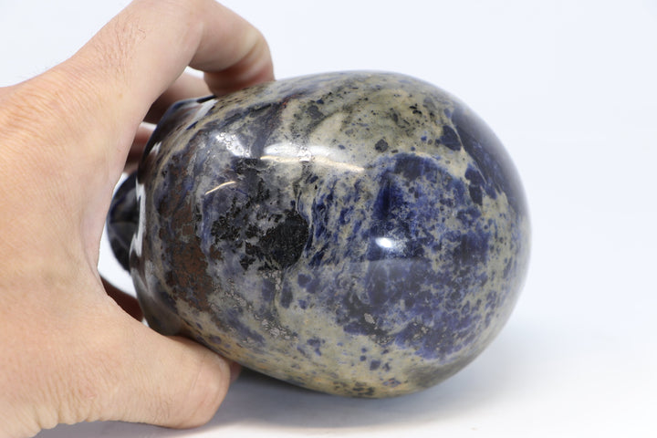 Sodalite Skull Carving TU2210