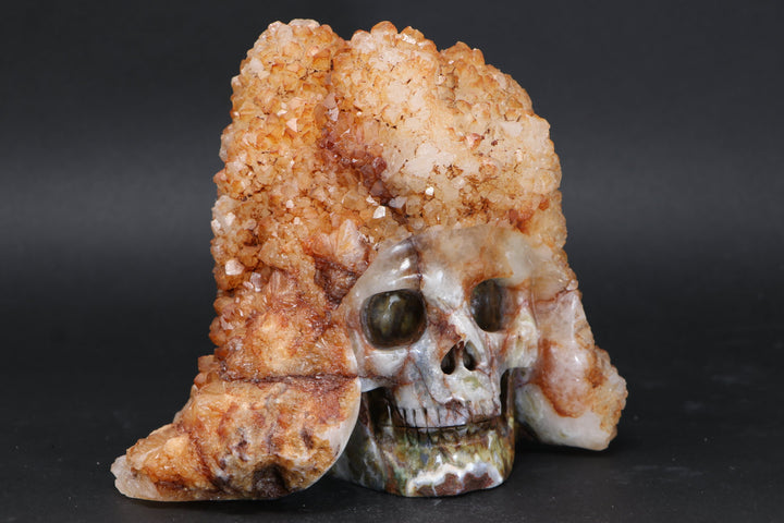 Quartz Cluster Skull Carving TU2213