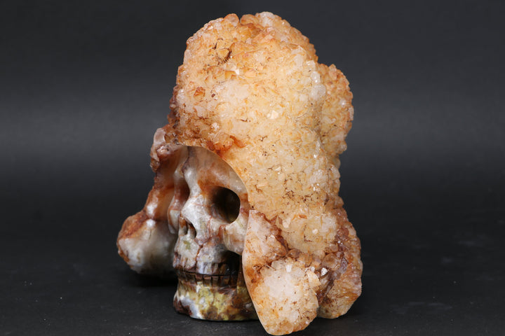 Quartz Cluster Skull Carving TU2213