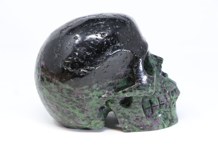 Ruby Zoisite Skull Carving TU2365