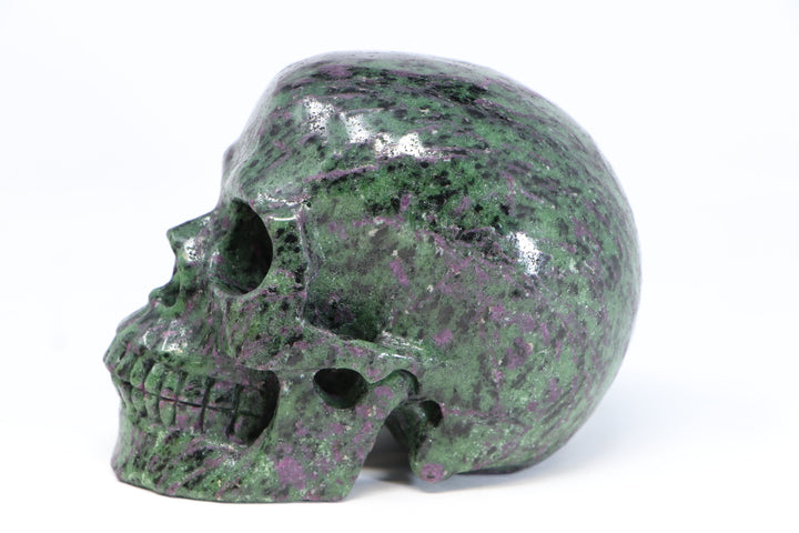 Ruby Zoisite Skull Carving TU2365