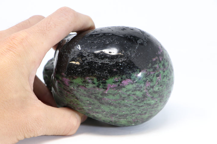 Ruby Zoisite Skull Carving TU2365