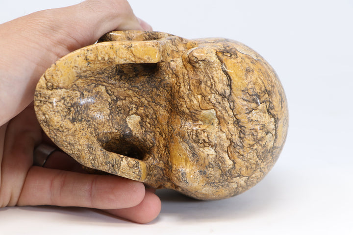 5" Dendritic Siltstone Crystal Skull TU2846