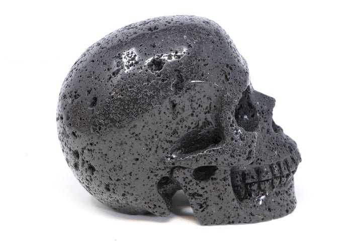 Lava Stone (Scoria) Skull Carving TU3029