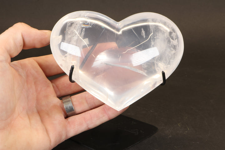 Quartz Heart on Metal Stand TU520