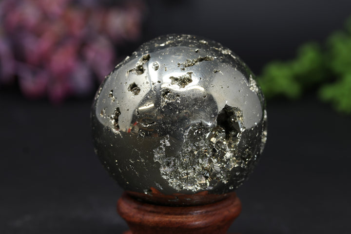 2.1" Peruvian Pyrite Sphere TV190