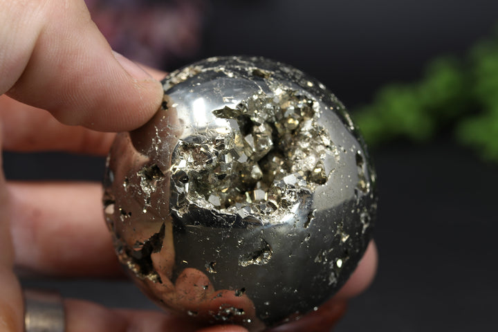 2.1" Peruvian Pyrite Sphere TV190