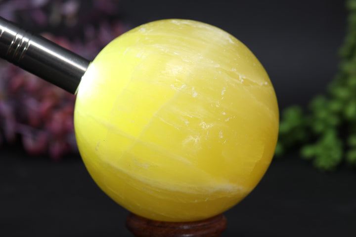 3" Pakistan Yellow Calcite Sphere TV53