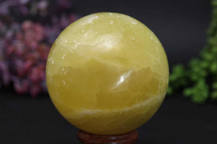 3" Pakistan Yellow Calcite Sphere TV53