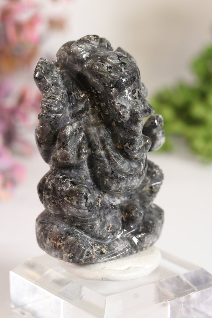 Larvikite Ganesha Carving TV694