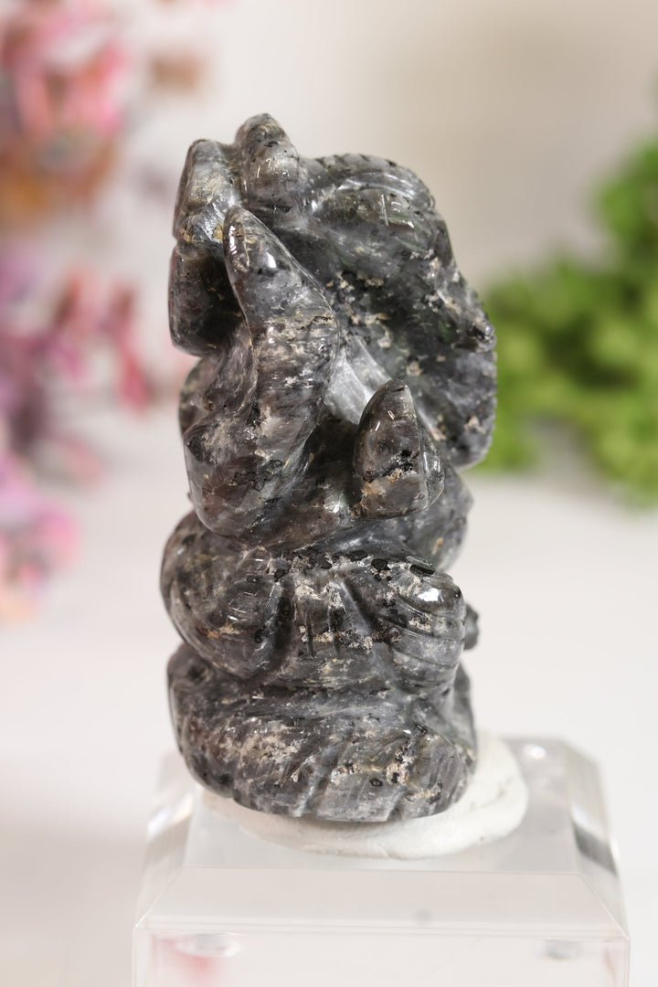 Larvikite Ganesha Carving TV694