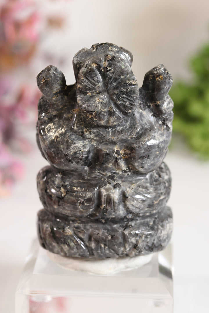 Larvikite Ganesha Carving TV694