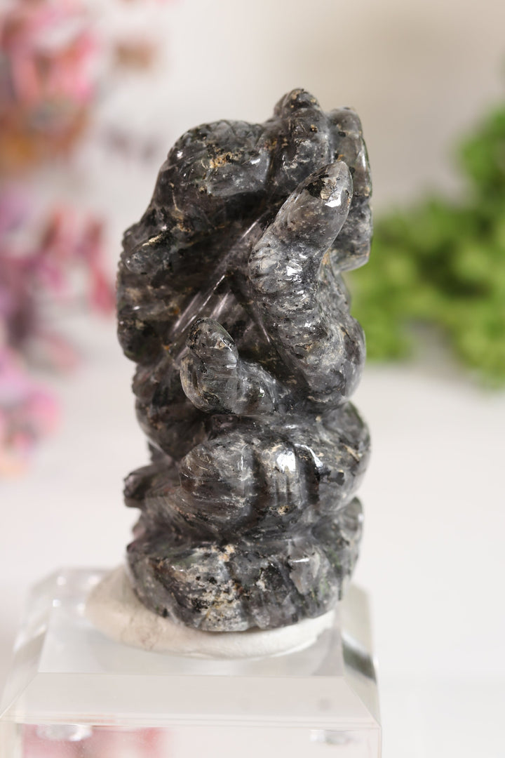 Larvikite Ganesha Carving TV694