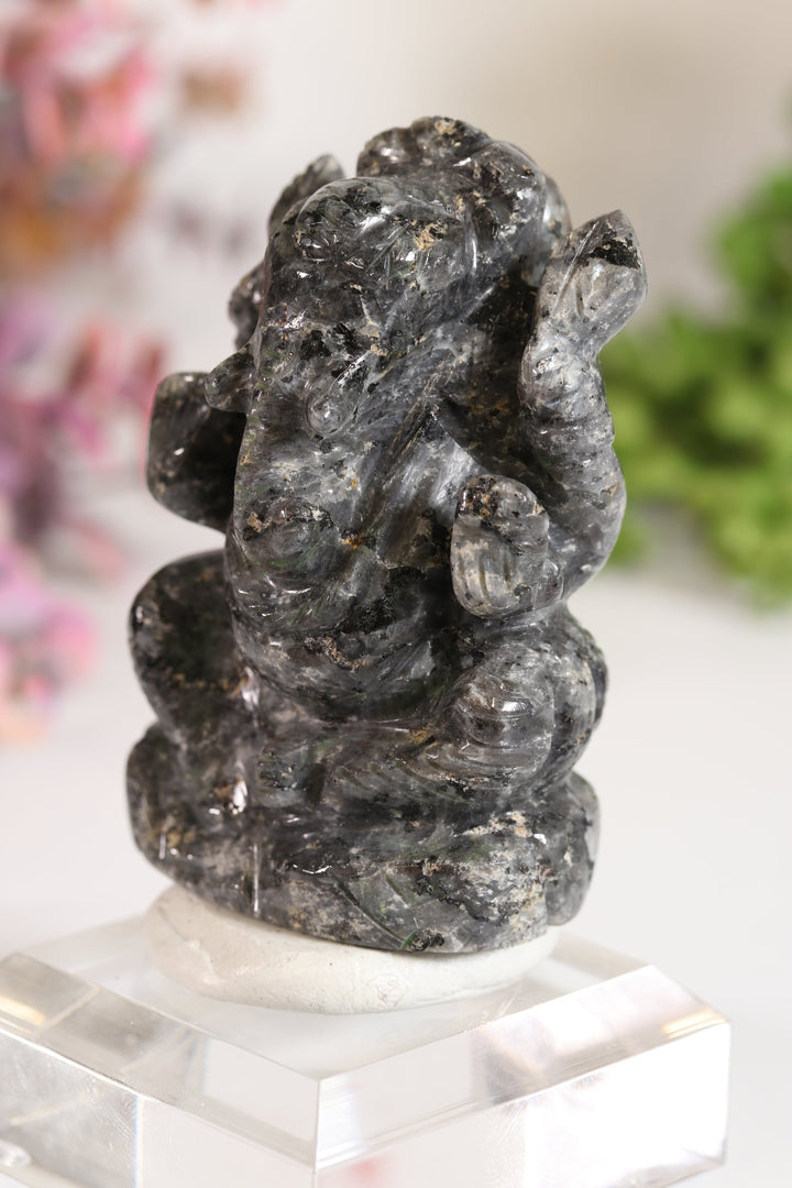 Larvikite Ganesha Carving TV694