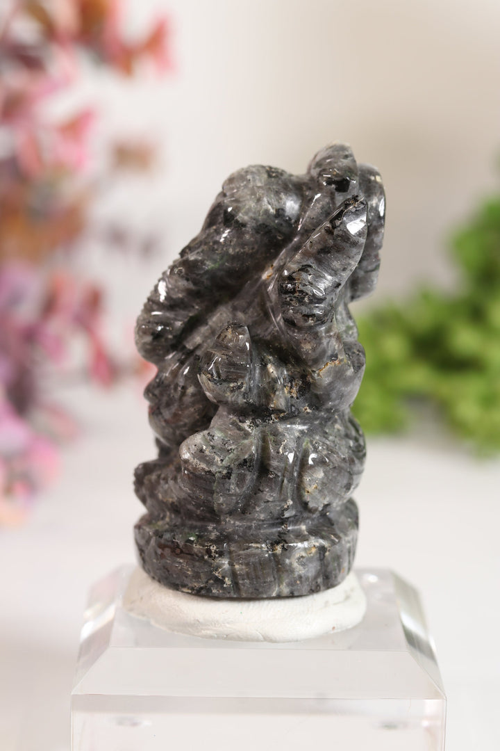 Larvikite Ganesha Carving TV695
