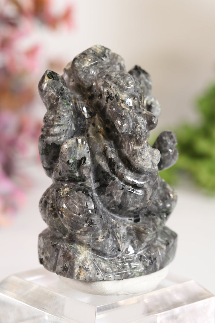 Larvikite Ganesha Carving TV698