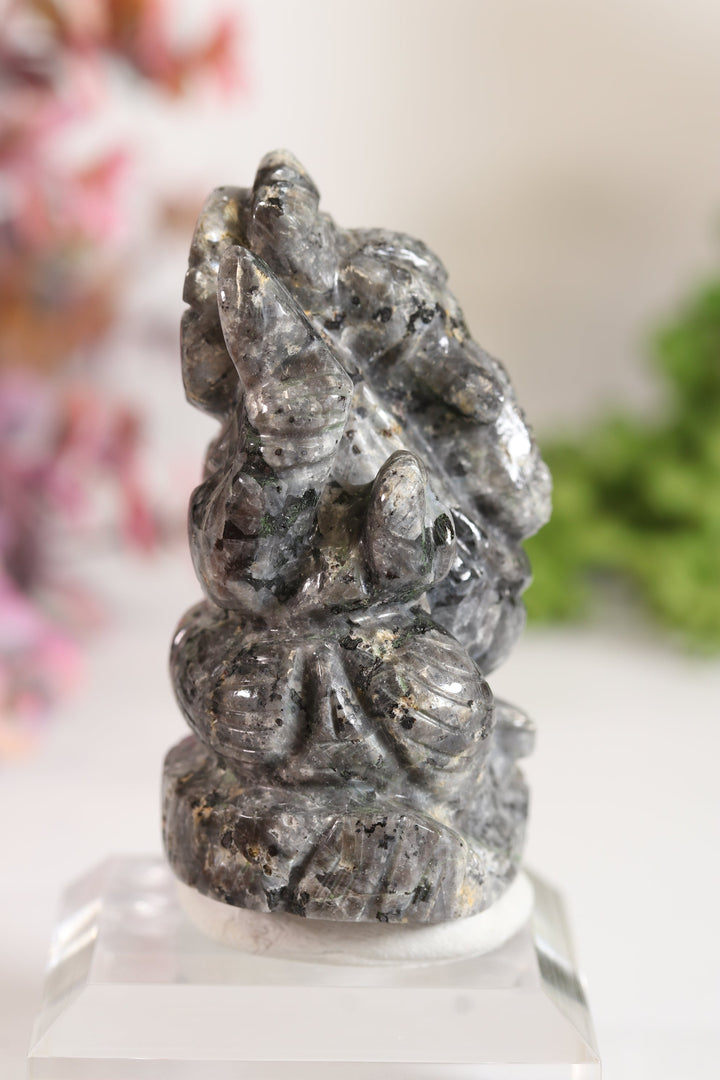 Larvikite Ganesha Carving TV698