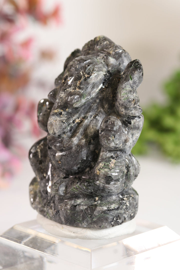 Larvikite Ganesha Carving TV698