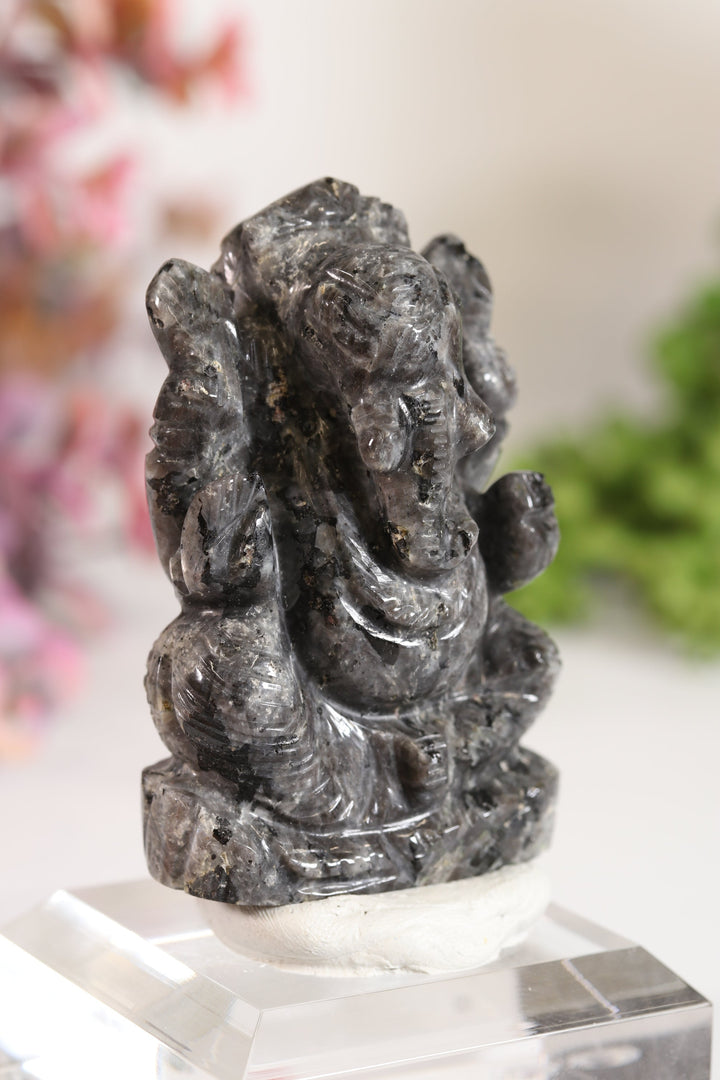 Larvikite Ganesha Carving TV699