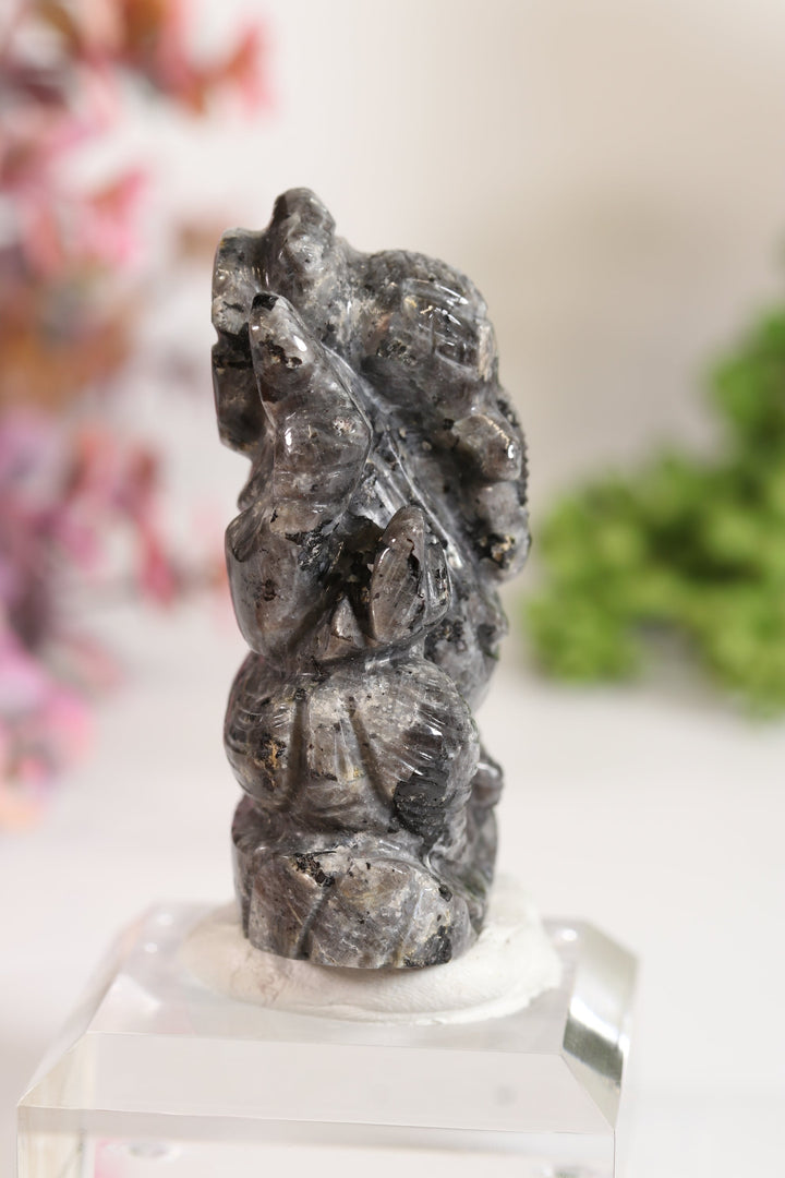 Larvikite Ganesha Carving TV699