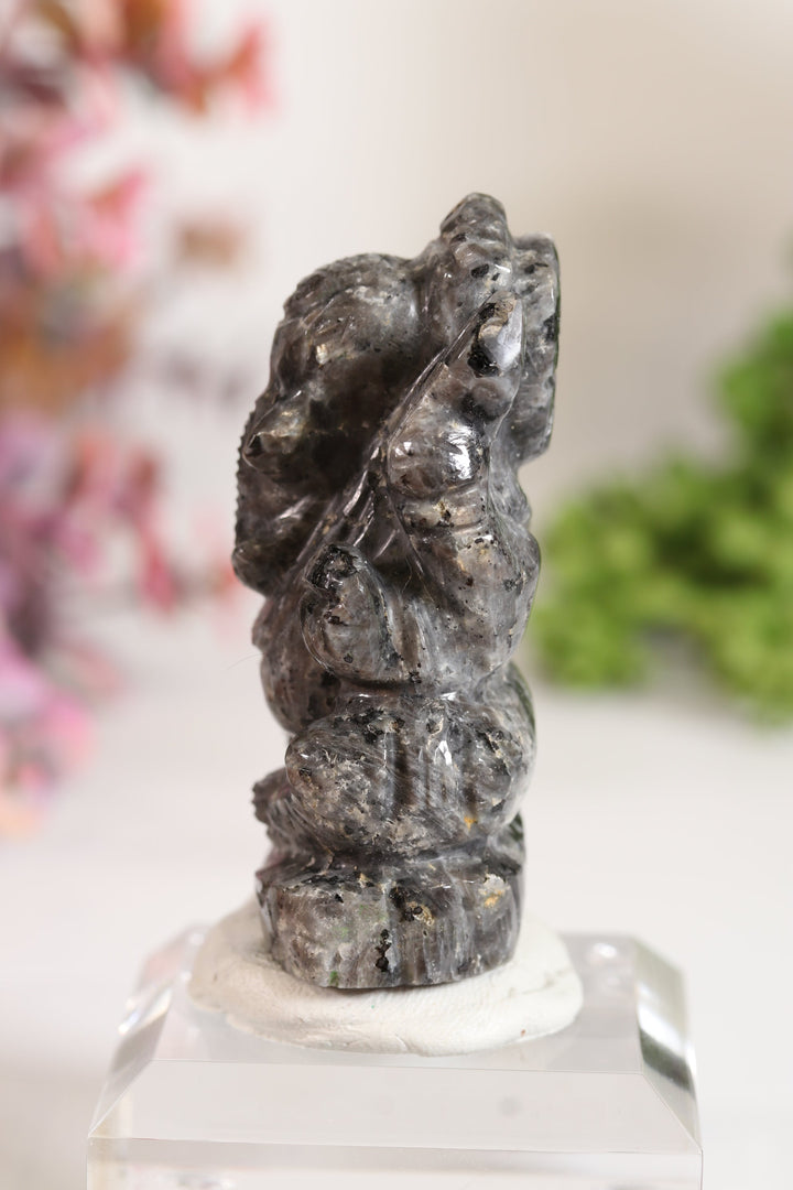 Larvikite Ganesha Carving TV699