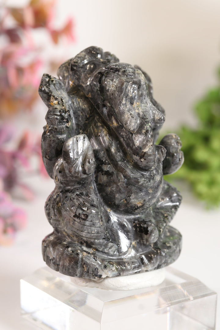 Larvikite Ganesha Carving TV705