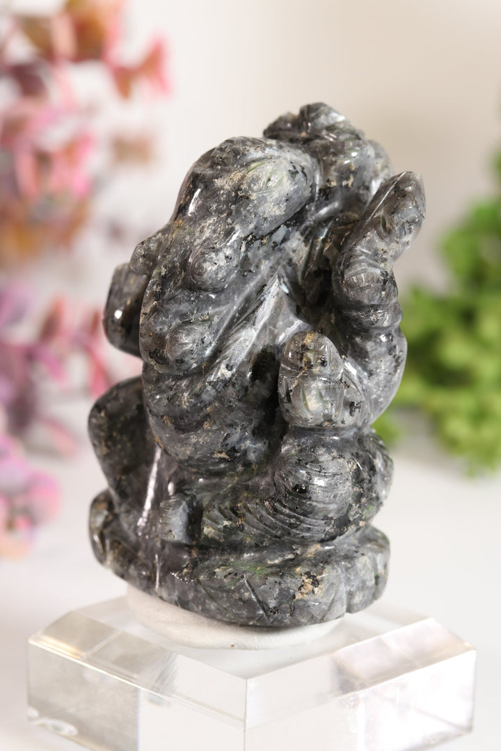 Larvikite Ganesha Carving TV705