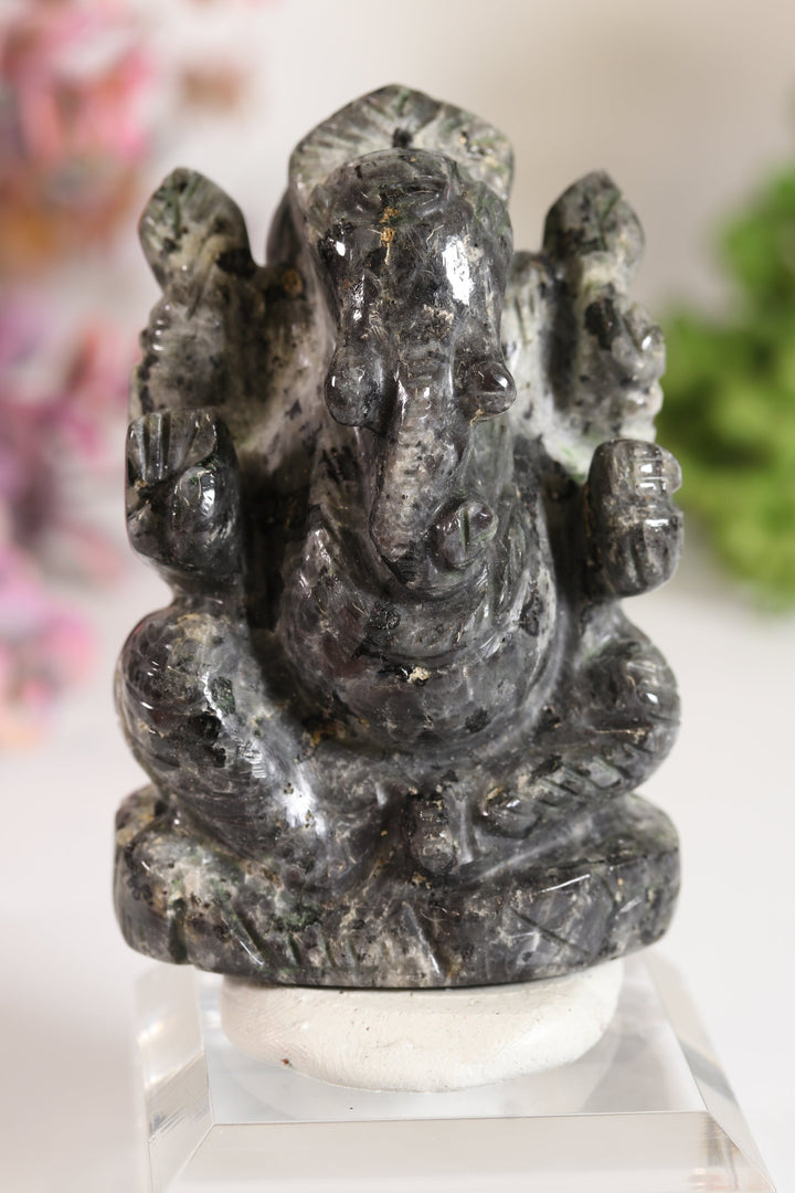 Larvikite Ganesha Carving TV706