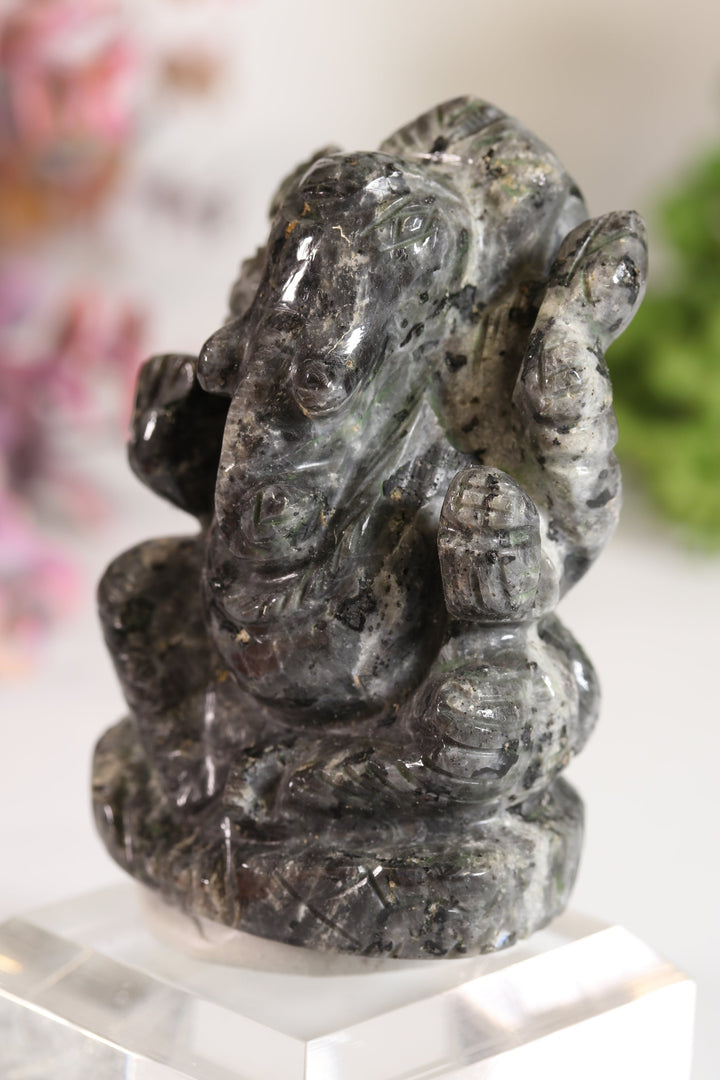 Larvikite Ganesha Carving TV706