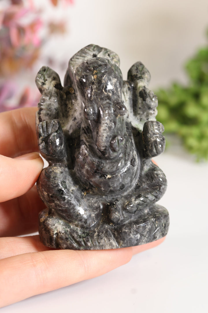 Larvikite Ganesha Carving TV706