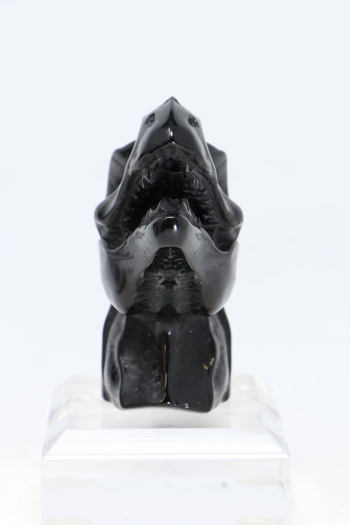 Obsidian T-Rex Carving