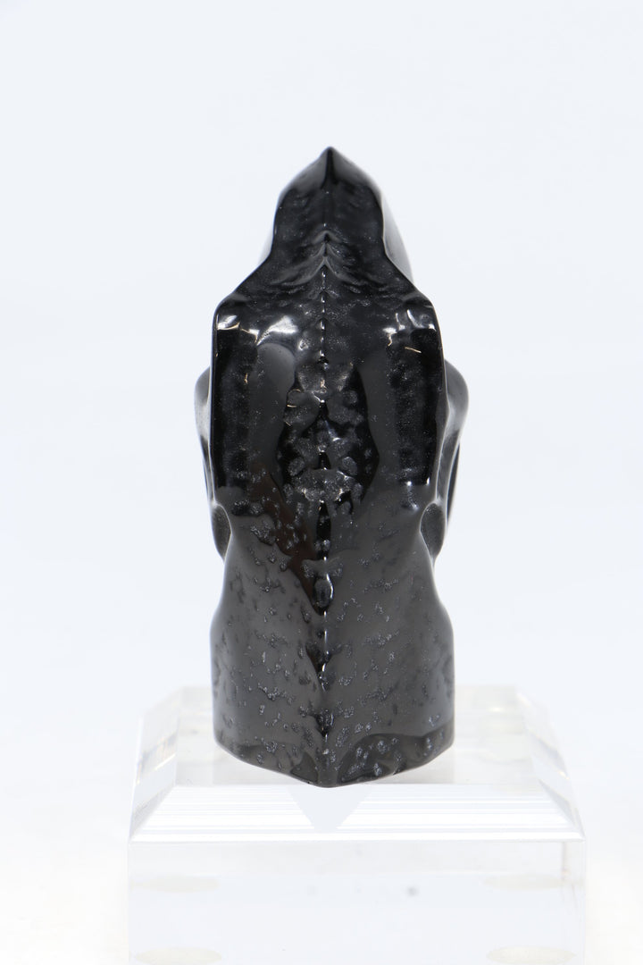 Obsidian T-Rex Carving