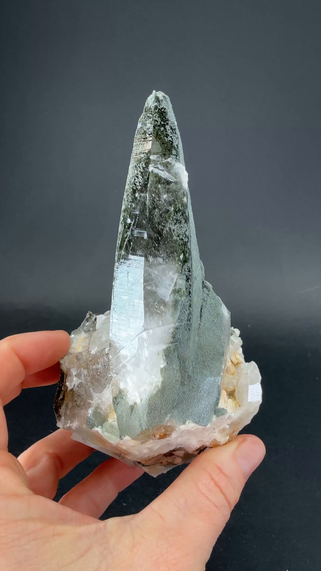 Chlorite Included Quartz from Mt. Ganesh, Nepal TF2159