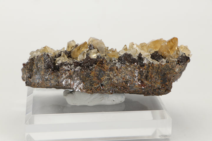 Calcite on Sphalerite - Elmwood Mine DS1419