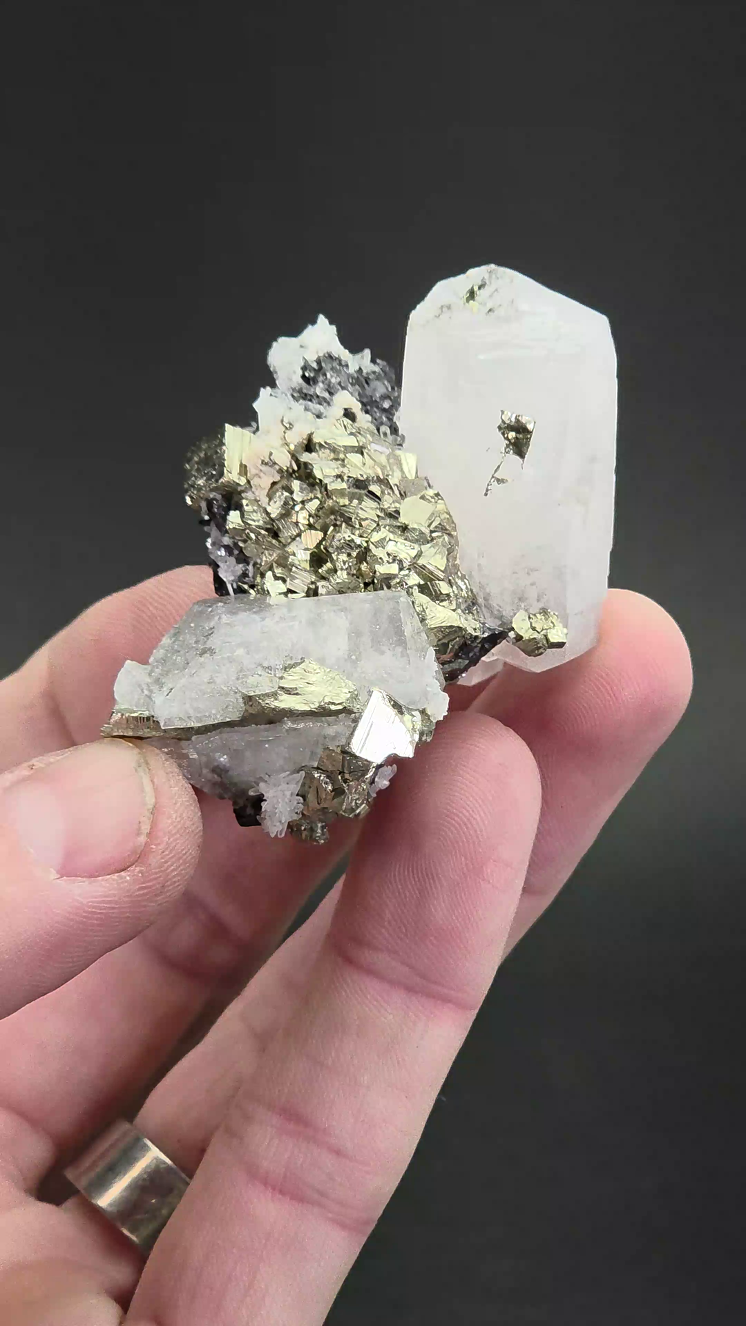 Calcite and Pyrite Specimen from Peru DS2268