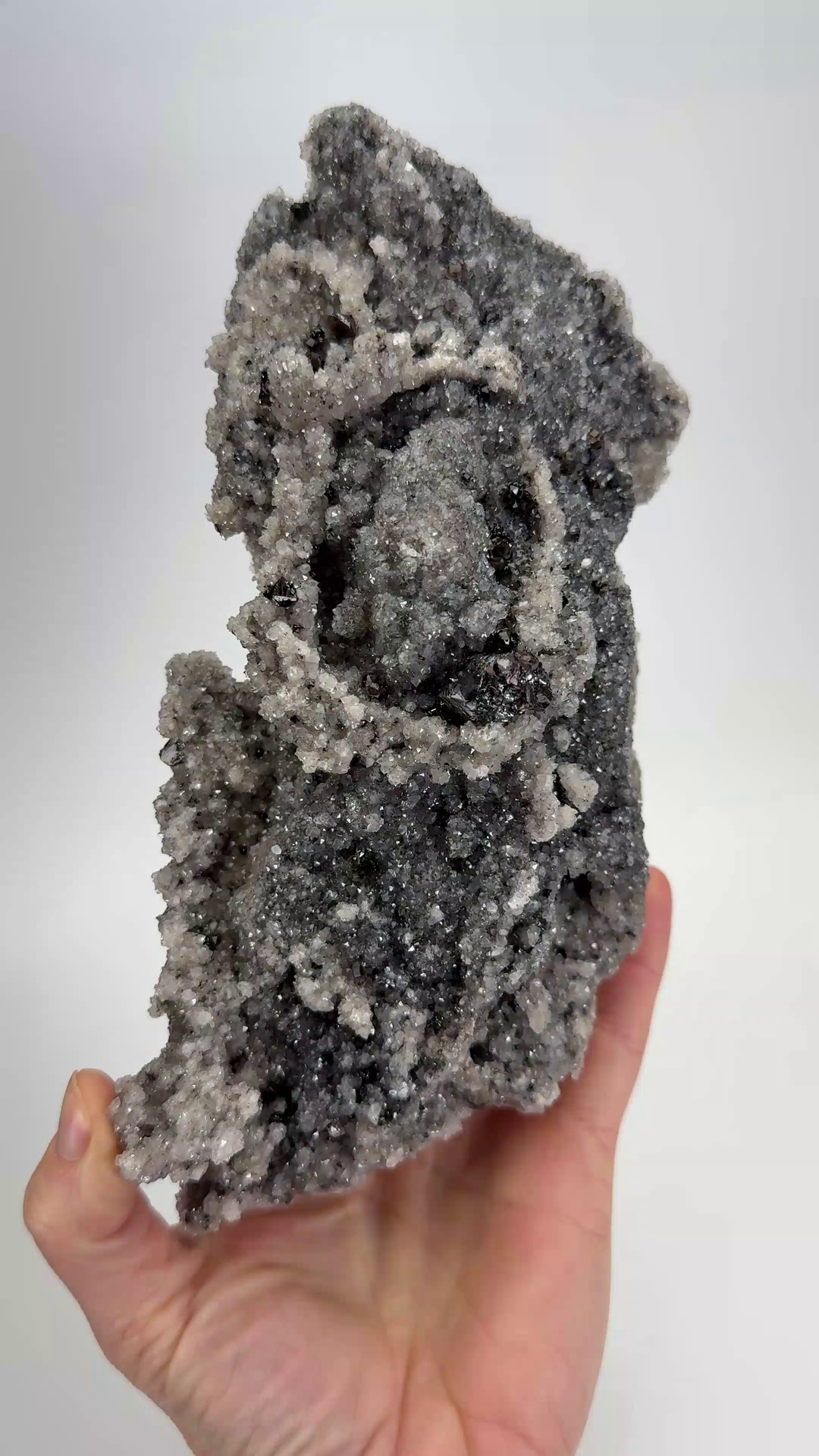 Druzy Quartz and Sphalerite Specimen from Elmwood Mine DS2552